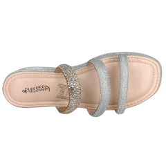 Chinelo Mississipi MB811 Grosseto com Strass Dourado