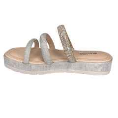 Chinelo Mississipi MB811 Grosseto com Strass Dourado