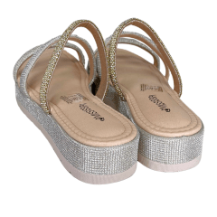 Chinelo Mississipi MB811 Grosseto com Strass Dourado