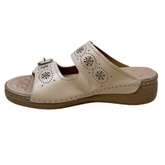 Chinelo Pegada 233816-03 Couro Natural Burnished Blush Bege