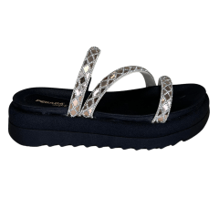 Chinelo Pegada 234453-03 Papete com tiras Strass Preto