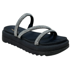 Chinelo Pegada 234454-01 Papete com Tira Strass