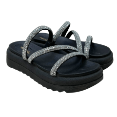 Chinelo Pegada 234454-01 Papete com Tira Strass