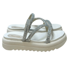 Chinelo Pegada 234454-01 Papete com Tira Strass