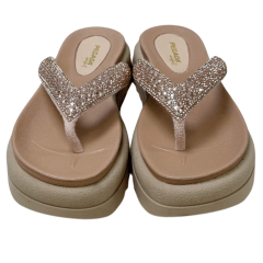 Chinelo Pegada 234455-02 Papete Tira Strass Rose