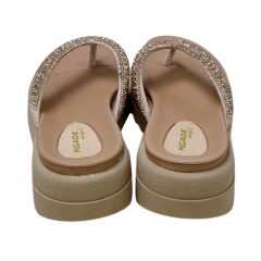 Chinelo Pegada 234455-02 Papete Tira Strass Rose