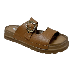 Chinelo Pegada 234701-02 Couro Natural Burnished Caramelo