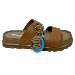 Chinelo Pegada 234701-02 Couro Natural Burnished Caramelo