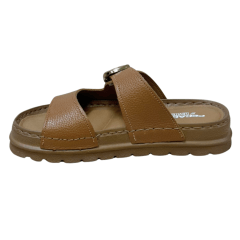 Chinelo Pegada 234701-02 Couro Natural Burnished Caramelo