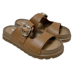 Chinelo Pegada 234701-02 Couro Natural Burnished Caramelo