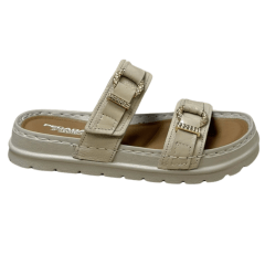 Chinelo Pegada 234703-01 Papete em Couro Burnished Linho