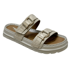 Chinelo Pegada 234703-01 Papete em Couro Burnished Linho