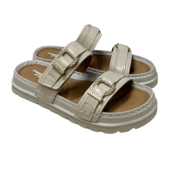 Chinelo Pegada 234703-01 Papete em Couro Burnished Linho