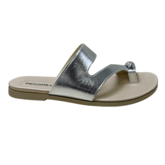 Chinelo Piccadilly 418090 Rasteirinha Clas Prata