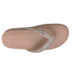 Chinelo Ramarim 2447236 Papete com Strass Caramelo