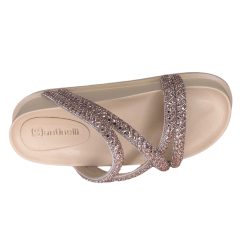 Chinelo Santinelli 1550-001-242 Papete com Strass Caramelo