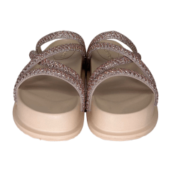 Chinelo Santinelli 1550-001-242 Papete com Strass Caramelo