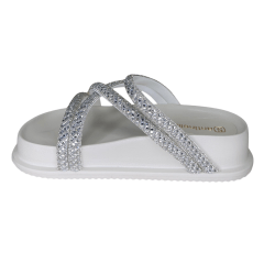 Chinelo Santinelli 1550-001-242 Papete com Strass Off White