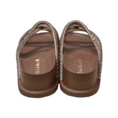 Chinelo Santinelli 1550-001-252 Papete com Strass Caramelo