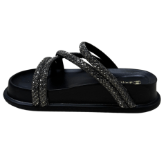 Chinelo Santinelli 1550-001-252 Papete com Strass Preto
