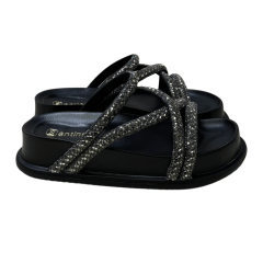 Chinelo Santinelli 1550-001-252 Papete com Strass Preto