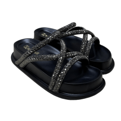 Chinelo Santinelli 1550-001-252 Papete com Strass Preto