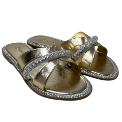 Chinelo Santinelli 1618-007-252 Rasteirinha Strass Dourado