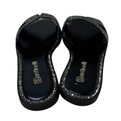 Chinelo Santinelli 1618-019-252 Rasteirinha com Strass Preto