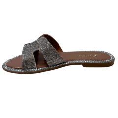 Chinelo Santinelli 1618-019-252 Rasteirinha Strass Prata