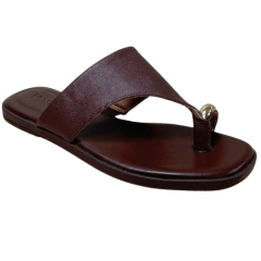 Chinelo Usaflex AK3101 Couro Natural Pinhão
