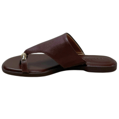 Chinelo Usaflex AK3101 Couro Natural Pinhão
