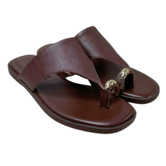 Chinelo Usaflex AK3101 Couro Natural Pinhão