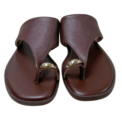 Chinelo Usaflex AK3101 Couro Natural Pinhão