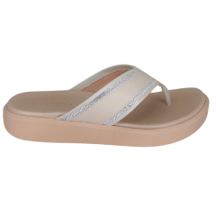 Chinelo Usaflex UC1401 Couro Natural Vanilla Baunilha