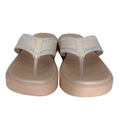 Chinelo Usaflex UC1401 Couro Natural Vanilla Baunilha