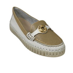 Mocassim Luz da Lua 60130038 Couro Natural New Ridge Panna