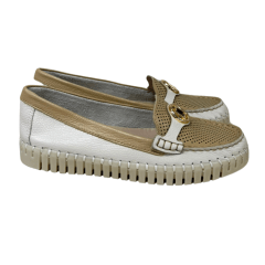 Mocassim Luz da Lua 60130038 Couro Natural New Ridge Panna
