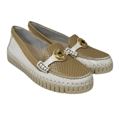 Mocassim Luz da Lua 60130038 Couro Natural New Ridge Panna
