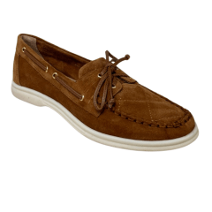 Mocassim Luz da Lua 60590004 Couro Natural Camurça Ambar