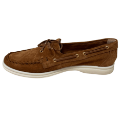 Mocassim Luz da Lua 60590004 Couro Natural Camurça Ambar