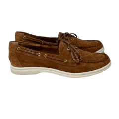 Mocassim Luz da Lua 60590004 Couro Natural Camurça Ambar