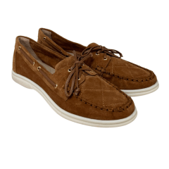 Mocassim Luz da Lua 60590004 Couro Natural Camurça Ambar