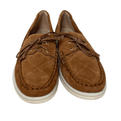 Mocassim Luz da Lua 60590004 Couro Natural Camurça Ambar
