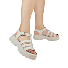 Sandália Bottero 364303 Jakarta Couro Natural Off White