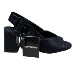 Sandália Bottero 372002 Ingrid Couro Natural Burnish Preto