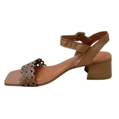 Sandália Bottero 374002 Catia Tropical Couro Natural Mousse