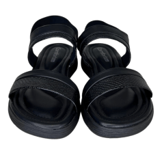 Sandália ComfortFlex 2451402 Napa Reptil Preto