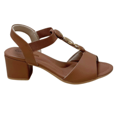 Sandália ComfortFlex 2557403 Napa Bless Cacau Caramelo