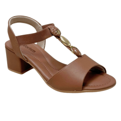 Sandália ComfortFlex 2557403 Napa Bless Cacau Caramelo