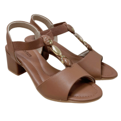 Sandália ComfortFlex 2557403 Napa Bless Cacau Caramelo